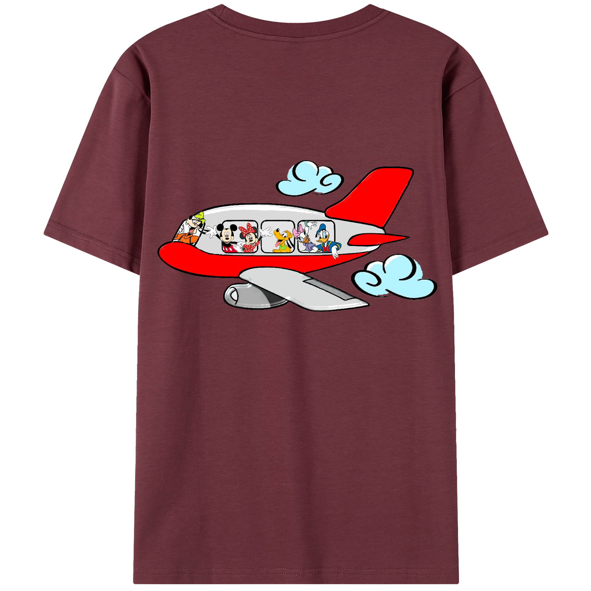 （画像用） ミッキーマウス Mickey Mouse 綿100％半袖Tシャツ（背面プリント）